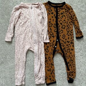 Kyte BABY Leopard Print Rompers - 6-12 months